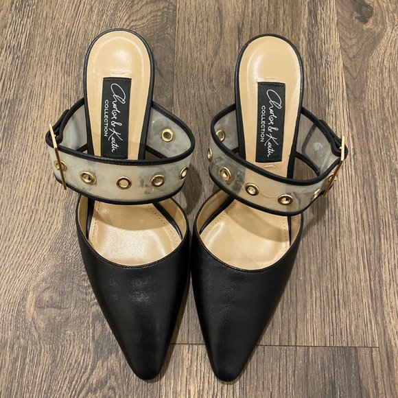 Charles & Keith Collection Black Heels Slingback Mules - Size 7 - Picture 2 of 5